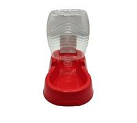 Pet Guru® Pet Dog Gravity Water Bowl Dispenser Plastic Automatic Pet Water Feeder Dispensers Self Feeding Water Station For Pet Dogs Puppy & Cats (RED, 500ML)