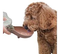 Pet Guru® Pet Travel Store & Dispense Water Bottle 250ML Portable Dispenser Travel Water Bottle Bowl for Dog Puppies Cat Small Animals (Pink, 250ML APPROX)