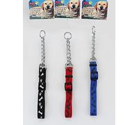Pet Guru STRONG NYLON ADJUSTABLE DOG CHECK CHAIN HALF CHOKE CHOKER COLLAR PUPPY TRAINING[Red]