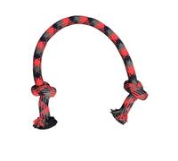 Pet Guru XL Dog Rope Toy, Braided Knotted Design with Tassels,138 cm Length, Durable Interactive Tug of War Toy for Dogs (RED/BLACK, X Large 138CM)