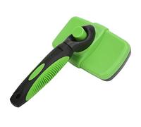 Pet Hair Brush Self Cleaning Massage Round Tip, Dogs Grooming Shedding Brush for Cats Rabbits, Ergonomic Slicker Brush with One - Click Hair Release for Home Pet Care (Green)
