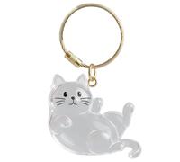Pet Hair Catcher Keychain | Clear Dog Hair Catcher for Key Chain | Collectible Keychain for Pets Birthday Gift Travel Handbag Women Men Kids, Liar Cat, Consulte la descripción
