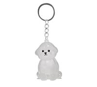 Pet Hair Collector Keychain, Keychain for Collecting Cat and Dog Hair, Fur Life Pendant for Dogs, DIY Pet Furs Collection Kechain (Bichon Frise)