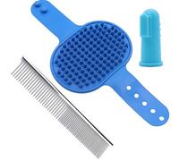 Pet Hair Comb with Rounded Ends Stainless Steel Teeth,Cat Comb for Removing Tangles and Knots,Pet Tooth Brush,Cat Tooth Brush,Dog Grooming Brushes,Pet Shampoo Bath Brushes Massage Rubber Combs,3 Style