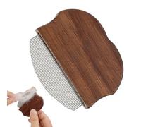 Pet Hair Comb | Wood Curved Handle Pet Grooming Comb - Undercoat Gnat Remover Grooming Tool for Puppy Kitten Horse Rabbit Large Medium Small Breed Bathing Travel