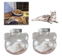 Pet Hair Container,Fur-Ever Loved Cat Hair Memorial Container,Cat Fur Keepsake,rabbits Hair Memorial Bottle,Pet Hair Storage Bottle,Dog Hair Collector,Pets Lovers Collecting Gift