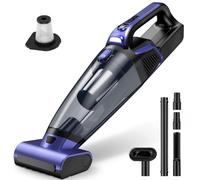 Pet Hair Handheld Vacuum Cordless: 20000PA High Power Car Vacuum with Motorized Brush and LED Light, Rechargeable Hand Held Vacuum Cleaner with Reusable Filter for Car, Home, Office & Pet