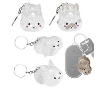Pet Hair Keepsake - 2.76x2.36x1.97in Cat Storage Box, Bunny Shape Transparent Organizer, Acrylic Memorial Container Figurine Ornament Accessory Decor | Remembrance Cherished Moments Sentimental Gift