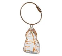 Pet Hair Keepsake Box for Cat, Transparent Pet Memorial Keepsake Storage Box, Portable Cat Shaped Souvenir Bottle Box, Pet Fur Memorial Keychain for Cats Whiskers, Nails, Bone,Loss Memorial Gifts