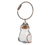 Pet Hair Keepsake Box for Cat, Transparent Pet Memorial Keepsake Storage Box, Portable Cat Shaped Souvenir Bottle Box, Pet Fur Memorial Keychain for Cats Whiskers, Nails, Bone,Loss Memorial Gifts