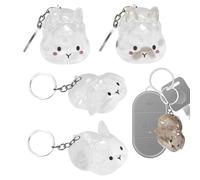Pet Hair Keepsake Bunny Shape Clear Container Memorial Keepsake