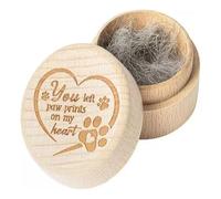 Pet Hair Keepsake, Heart Prints Engraving Pet Memorial Shadow Box, Pet Keepsake Box with Lid for Dog Ashes, Pet Hair Memorial Box EnsuresYour Memories Stay Safe and Secure for Years