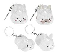 Pet Hair Keepsake, Memory Storage Bottle, Bunny Shape Container, Transparent Collection Jar, for Cat Dog Rabbit Coat Memorial Daily Travel Ceremony Offer Remembrance Display Set 2.76x2.36x1.97 Inches