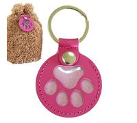 Pet Hair Keepsake - PU Leather 9.2x6cm | Cat Paw Shaped Key Chain | Pet Hair Memorial Keepsake | Charm Pendant Commemorative Souvenir For Pets Lovers, Memory Preservation, And