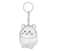 Pet Hair Keepsake - Transparent Hamster Shaped Container, Visible as a Reminder, Cute Decorative Storage Keychain | Purse, Backpack, Purse, Car, Rear View Mirror, Daily
