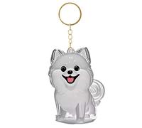 Pet Hair Keychain Memorial Dog Hair Collector with Transparent Hair Storage Bottle Pet Fur Preservation Keychain for Cats & Dogs Portable Remembrance (B)