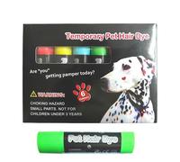 Pet Hair Marker, Temporary Dog Hair Dye, Washable Coloring Pen, Safe Creative Styling Tool, Vibrant Paint Set, Grooming Fun for Dogs Cats Horses Livestock, 14.8x10.7x2.5cm Multicolor