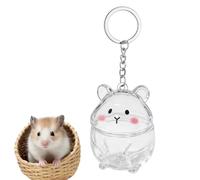 Pet Hair Memorial Keepsake - Hair Keepsake | Transparent Hamster Shaped Keepsakes, Key Chain,for Purse Wallet Travel School Home Party Car Rearview Mirror Holiday Men Women