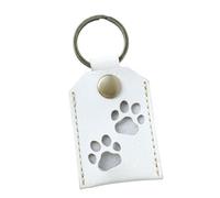 Pet Hair Memorial Keychain Claws Pendant Leather Keychain Keyring Accessories Bag Charm for Lovers Animal Hair Holder