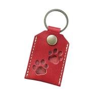 Pet Hair Memorial Keychain Claws Pendant Leather Keychain Keyring Accessories Bag Charm for Lovers Animal Hair Holder