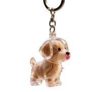 Pet Hair Memorial Keychain, Dog Shape, Fur Figurine, Collector's Box, Clear, Hanging on Bag, Pet Accessories