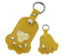 Pet Hair Memorial Keyring,Paw Shaped Keychain,Pet Hair Storage Pouch Bag Pendant,PU Leather Dog Hair Keychain With Dangling Hook,Keychain Accessories For Backpacks, Shoulder Bags, Purse, Bag