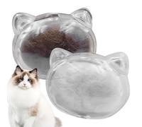 Pet Hair Memory Box - Pack of 2 Acrylic Cat Shape Memorial | Hair Storage Pendant 3.5 x 2.8 x 2 cm | For Animal Lovers Children Adults Memory for Storing Cats H