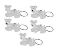 Pet Hair Pendant Puppy Hair - Transparent Storage Box Cat Dog Shape Creative Pendant Keychain (Teddy [5 Pack] with Keychain)