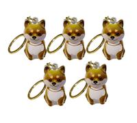 Pet Hair Pendant Puppy Hair - Transparent Storage Box Cat Dog Shape Creative Pendant Keychain (Teddy [5 Pack] with Keychain)