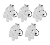 Pet Hair Pendant Puppy Hair - Transparent Storage Box Cat Dog Shape Creative Pendant Keychain (Teddy [5 Pack] with Keychain)