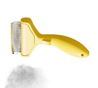 Pet Hair Removal Brush, Curved Shape with Stainless Steel Teeth | Pet Comb for Cats to Remove Loose Hair | Long Loose Thick for Kitten Bathroom Living Room