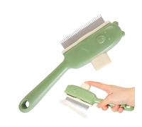 Pet Hair Removal Comb | Bear Button Cat Detangling Comb | Pet Grooming Brush Massaging Tool | Convenient To Use | 7.5x21cm | Solid Materials | For Daily Cleaning Bathing