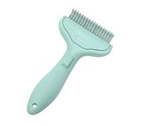 Pet Hair Removal Comb - Stainless Steel ABS 17 x 9 x 4.8 cm | Grooming Comb for Cats with Curved Teeth | eine ara Dog Coat, Knots, Puppy, Kitten, Bathroom, Living Room, Refu