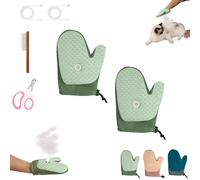 Pet Hair Removal Glove, 2025 New Upgrade Cat Grooming Gloves, Efficient Electrostatic Mist Massage Dog Grooming Tools, No Fly Away Hair Deshedding Tool for Cats, Couch, Clothing (2Pcs A)