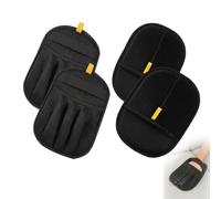 Pet Hair Removal Glove 4PCS Double-Sided Electrostatic Pet Hair Remover Gloves 2 Large 2 Five Finger, Reusable Grooming Gloves for Pet Hair for Dogs & Cats, Sofa Carpet Clothes Bed Furniture Clean