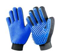 Pet Hair Removal Glove for Dogs & Cats Newly Upgraded Dual-Sided Dual-Function Reusable Electrostatic Pet Hair Glove Pet Hair Remover Tool for Clothing Couch Bed Carpet Car Seat 1 Pair (Blue)