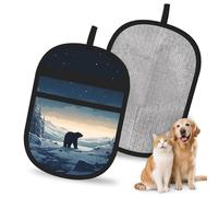 Pet Hair Removal Glove For Dogs Cats, Upgraded Reusable Electrostatic Pet Hair Glove, Magic Brush Pet Hair Remover Tool Polar Bear In The Snow Grooming Gloves For Clothing, Couch, Carpet, Car Seat