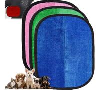 Pet Hair Removal Glove for Dogs, Pet Hair Removal Glove, Rhino Ben Reusable Electrostatic Gloves Double-Sided Grooming Glove (Pink+Green+Blue)