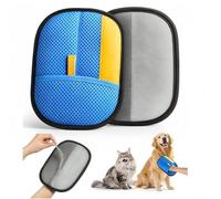 Pet Hair Removal Gloves with Static, Upgraded Fast Hair Removal, Washable and Reusable for Cats and Dogs, Pet Hair Removal Tool, Suitable for Carpets, Sofas, Clothing, Car Seats, etc (1pcs-Blue)