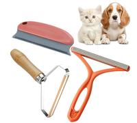Pet Hair Remover, Cat Hair Remover, 3 Pcs Efficient Pet Hair Carpet Scraper, Reusable Dog Hair Remover for Carpet, Carpet Scraper Tool, Dog Hair Carpet Brush for Carpet, Sofa, Clothes and Furniture