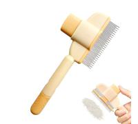Pet Hair Remover Comb - Stainless Steel Nit with Button Release | Undercoat Grooming Brush | For Cats Dogs Long Short Hair, Detangling Tool, 2025 New Brush