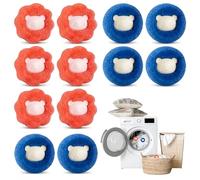 Pet Hair Remover for Laundry 12 Pack, Washing Machine Hair Catcher & Reusable Dryer Balls, Anti Static Laundry Balls for Dog & Cat Hair, Lint Remover for Clothes Bedding