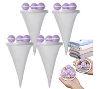 Pet Hair Remover for Laundry, 4Pcs Reusable Floating Hair Filtering Mesh Removal, Effective Laundry Catcher, Purple Pet Remover Balls for Washing Machine, for, Lin