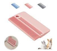Pet Hair Remover Scraper, Carpet Lint Remover Tool, Reusable Animal Hair Lint Remover for Dogs and Cats, Easy to Clean Pet Fur from Carpet, Furniture, Rugs, Laundry, Sofa Bedding and Clothes (Pink)