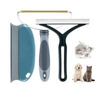 Pet Hair Remover Set, Dog Cat Hair Remover, Portable Lint Remover for Hairball, Fuzz, Hair Scraper for Carpet, Reusable Lint Cleaner for Rugs, Pet Towers, Car Mats, Car Seats