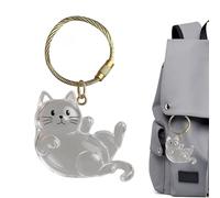 Pet Hair Storage Key Ring - Transparent Acrylic Reminder Locket 5cm, Decorative Mini Urn Pendant, Portable Memory Holder | Zipper Charm Souvenir Adult