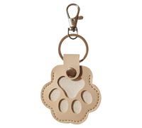 Pet Hair Storage Keychains, Cat Paw Shape Leather Key Chain, Cat Hair Keychains, Pet Memorial Collector Keyring, Pets Hairs Keepsake For Bag Purse, Pets Memory Charm For Dog & Cats