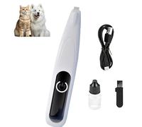 Pet Hair Trimmer, Electric Trimmer for Paws, Low Noise with LED Display, for Pet Shaver for Paws/Eyes/Ears/Face/Rump Wide Knife White