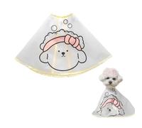Pet Haircut Transparent Frosted Cloak Foldable Adjustable Elastic Cord
