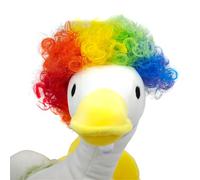 Pet Hairpiece Geese Wigs Headdress Afros Design Headcover For Various Pet Friendly Cosplay Festival Event Gathering Geese Hairpiece For Party